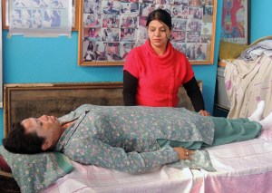 Kopila doing chakra connection